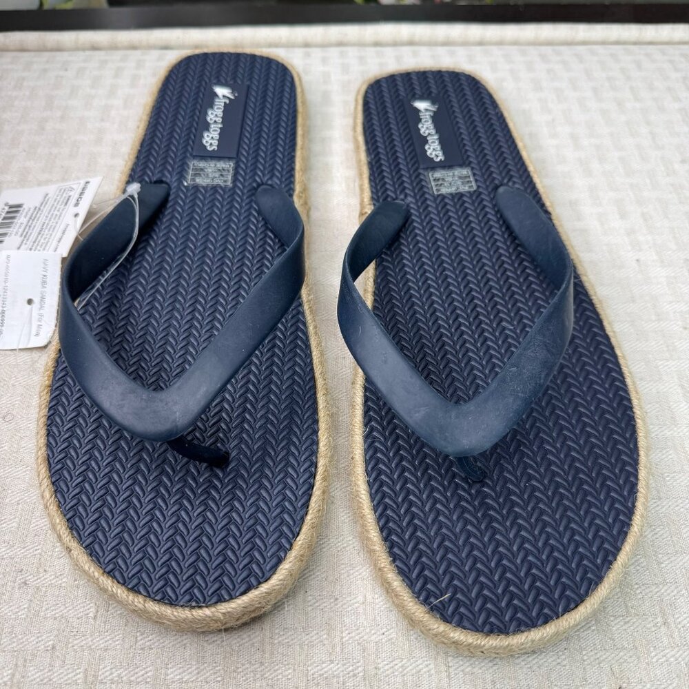 Mens Frogg Toggs Kuba Sandal Size 13 Navy PVC Upper flip-flop beachwear